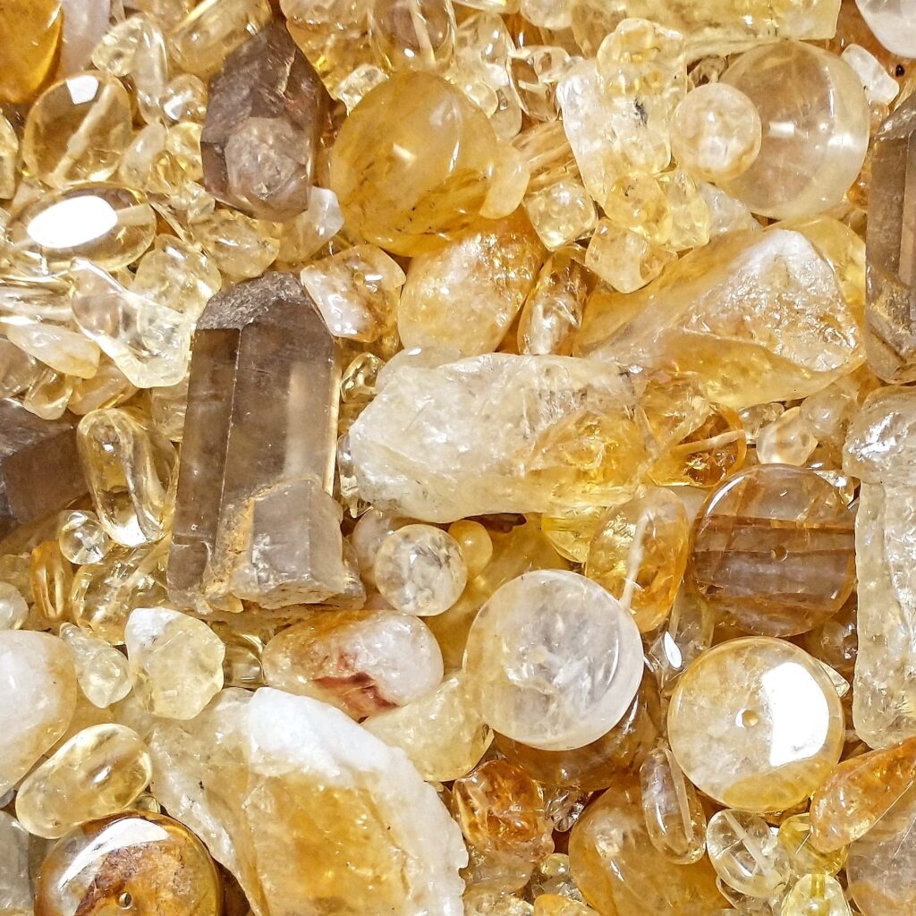 selection of citrine beads