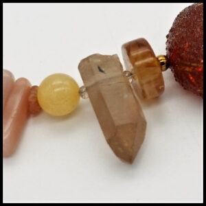 handmade necklace with citrine beads