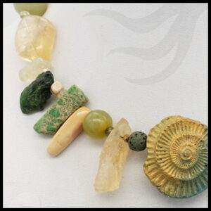 handmade necklace with citrine beads