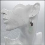 925 sterling silver, seaglass and multi gemstone earrings with whale tail charms