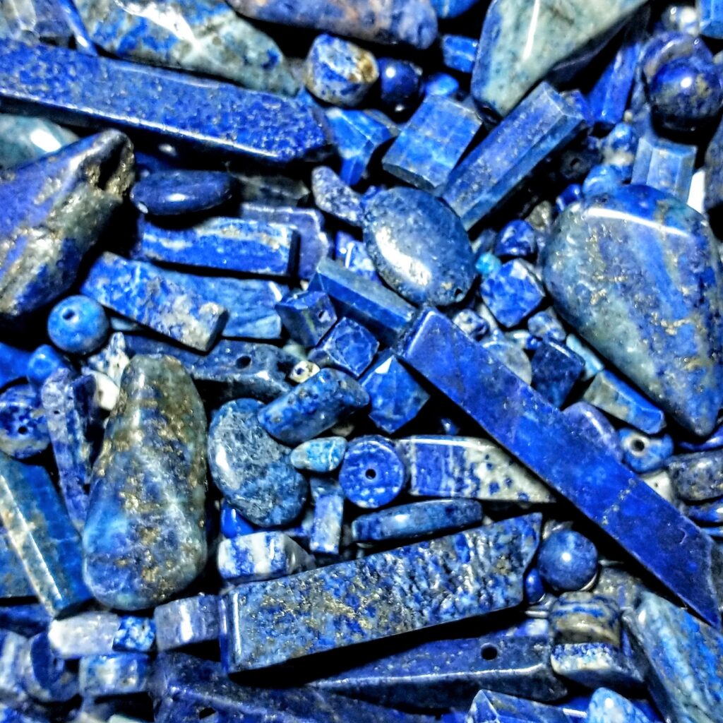 selection of lapis lazuli beads