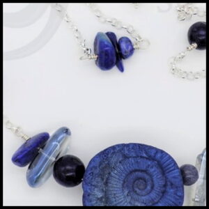 handmade necklace with lapis lazuli beads