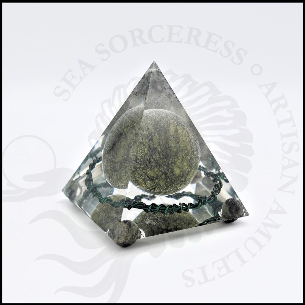 CrystalAge Piramide Opalite YOP2 - Cristallo Curativo Mini, Altezza 2,5 Cm, Chakra Corona, Segno Cancro