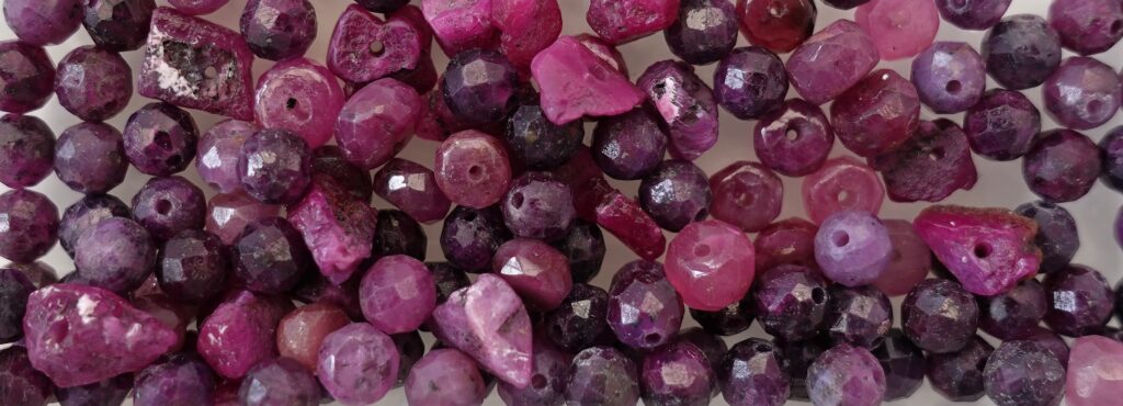 image of ruby beads the july birthstone