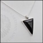 image of whitby jet arrowhead necklace