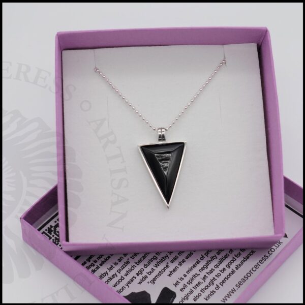 image of whitby jet arrowhead necklace