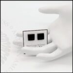 image of 10mm square 925 sterling silver whitby jet studs
