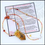 handmade citrine, amber and carnelian orgone crystal necklace